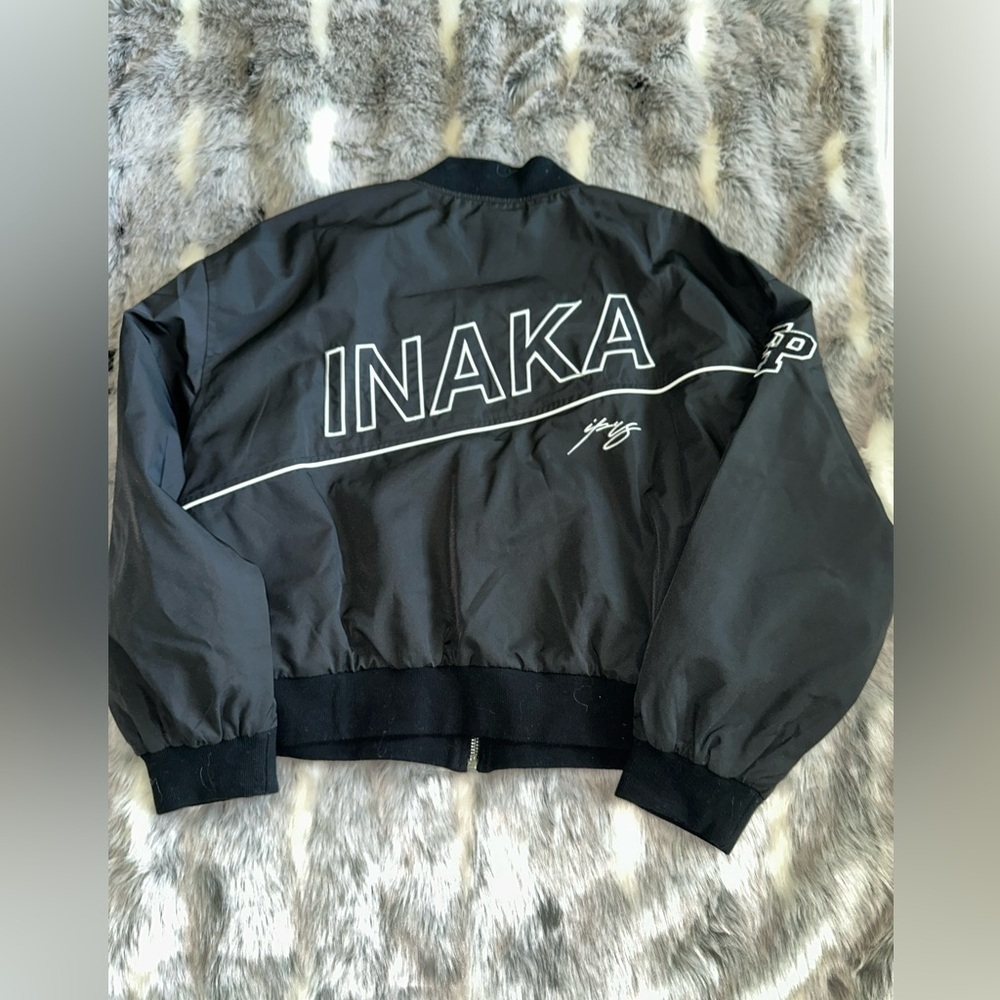 Inaka Power Bomber Jacket - Black sz medium - Picture 7 of 7